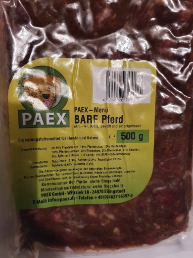 PAEX-Menü Barf Pferd 500g PAEX-Menü Barf Pferd 500g