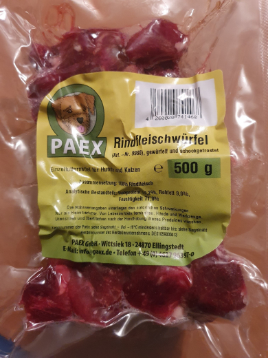 Rindfleischwürfel