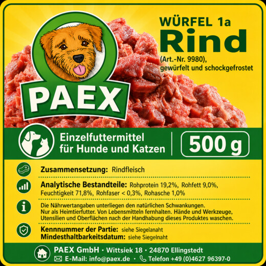 Rindfleischwürfel