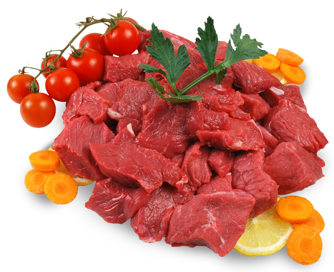 Frisches Rohfutter mit Gemüse